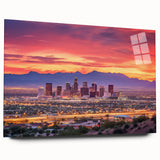 Large abstract wall art of Phoenix valley in muted earth tones on acrylic glass, ideal for bedroom or dining room decor.