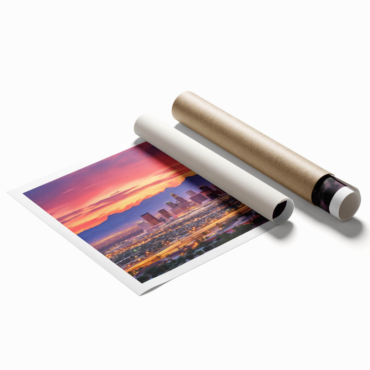 Extra large rolled print of Phoenix Valley scenery with soft pastel colors.