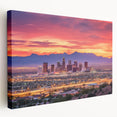 Large canvas print featuring the Phoenix valley scenery in muted earth tones, ideal for kitchen wall art.