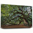 Acrylic print of Charleston scenery in muted earth tones, suitable for bedroom or dining room decor.