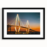 Abstract art print featuring vibrant, textured colors of South Carolina scenery on a large framed canvas.