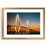 Extra large abstract art print of a textured South Carolina scenery in gold frame, ideal for living room wall.