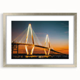 Textured art print of South Carolina scenery in abstract style, with muted earth tones on a framed silver mat.