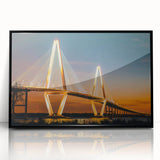 Large abstract wall art depicting South Carolina scenery in muted earth tones on a framed acrylic.