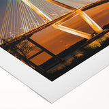 Art deco poster featuring a South Carolina landscape in pastel shades on rolled canvas, suitable for dining room decor.