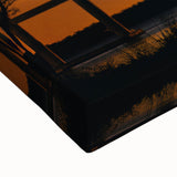 Black and white landscape art painting of South Carolina on a large stretched canvas, ideal for bedroom decor.