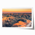 Rolled print of South Dakota Badlands scenery in earth tones, suitable for art wall dining room.
