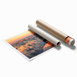 Rolled print of South Dakota Badlands in muted earth tones, suitable as extra large wall art for bathrooms or living rooms.