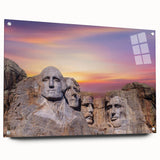 Acrylic print of Mt. Rushmore in natural colors, ideal for enhancing dining room or bedroom walls.