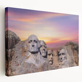 Side view of a large art print depicting Mt.