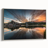 Landscape art painting of South Dakota scenery on framed canvas.