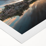 Art deco poster of South Dakota scenery in muted earth tones on rolled canvas, suitable for dining room decor.