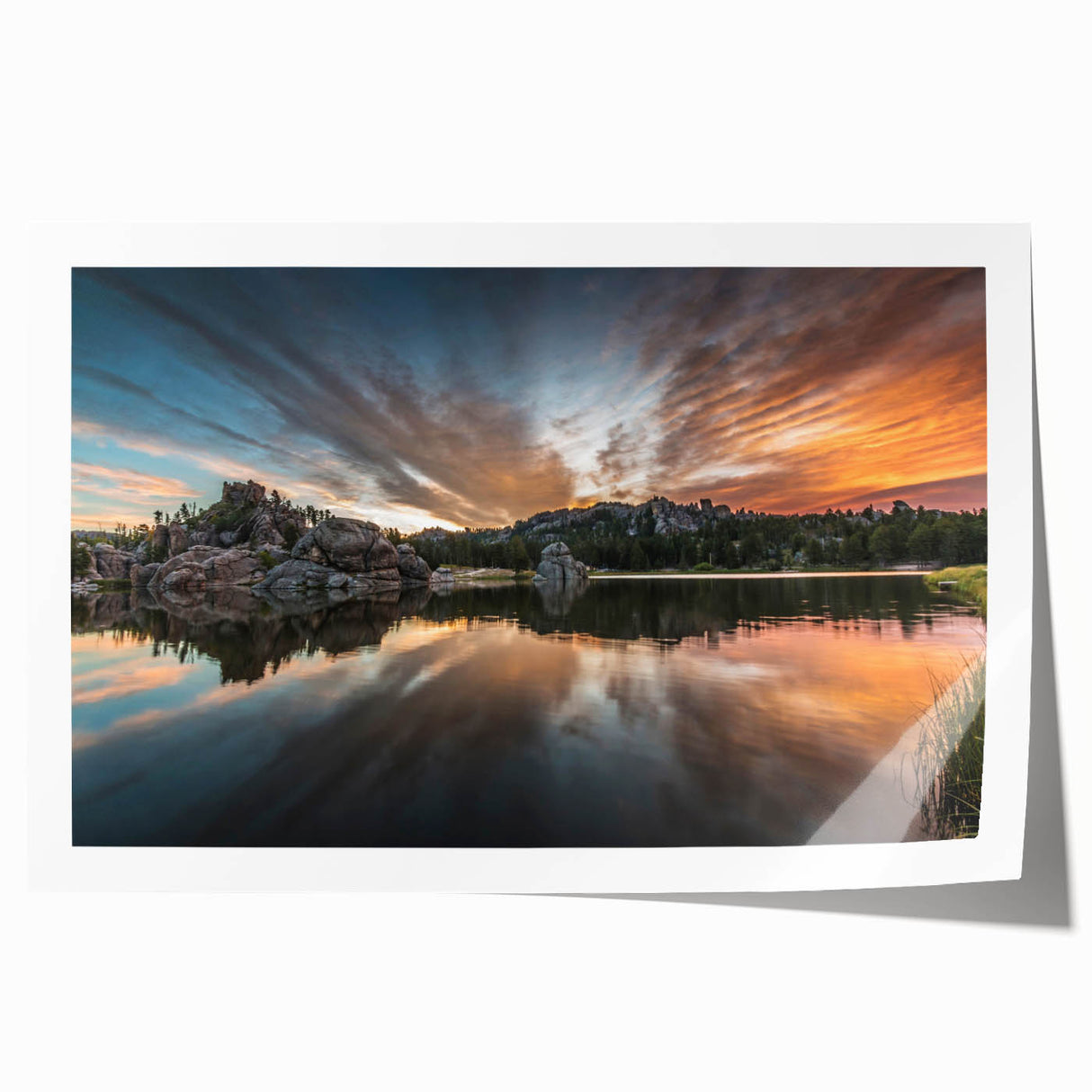 Rolled print of South Dakota scenery with muted earth tones, ideal for art wall dining room.