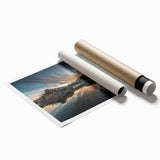 Extra large rolled print of a South Dakota landscape featuring muted green and earth tones.