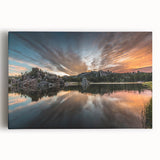 Large black and white stretched canvas of South Dakota scenery, ideal for kitchen wall art.