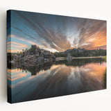 Large canvas print of a South Dakota landscape in muted earth tones, suitable for kitchen wall art.