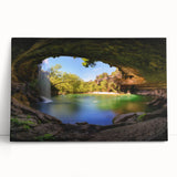 Black and white image of the Austin skyline on large stretched canvas, ideal for kitchen wall art.