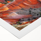Art deco poster of Bryce Canyon in pastel shades on rolled canvas, suitable for dining room wall art.