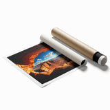 Extra large rolled canvas print featuring a scenic view of Utah's Canyonlands in muted earth tones.