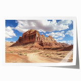 Extra large rolled print of Capitol Reef, Utah scenery in muted earth tones, ideal for art wall dining room.