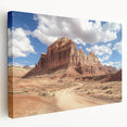 Large canvas print of Capitol Reef, Utah, in earthy red and orange tones, ideal for kitchen wall art.