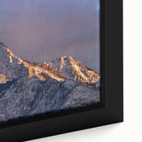 Black wall art featuring a textured Salt Lake City scenery in vibrant colors on a large framed canvas.