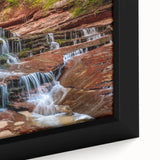 Extra large framed canvas of a textured, colorful Zion National Park scene, ideal for living room decor.