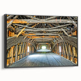 Black and white landscape art painting of Vermont scenery on framed canvas, suitable for bedroom wall decor.