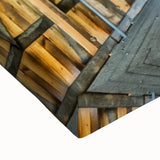 Black and white landscape art painting of a serene Vermont scene on a large stretched canvas.