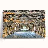 Black and white photo of Vermont landscape on stretched canvas, ideal for kitchen wall art or bedroom ambiance.