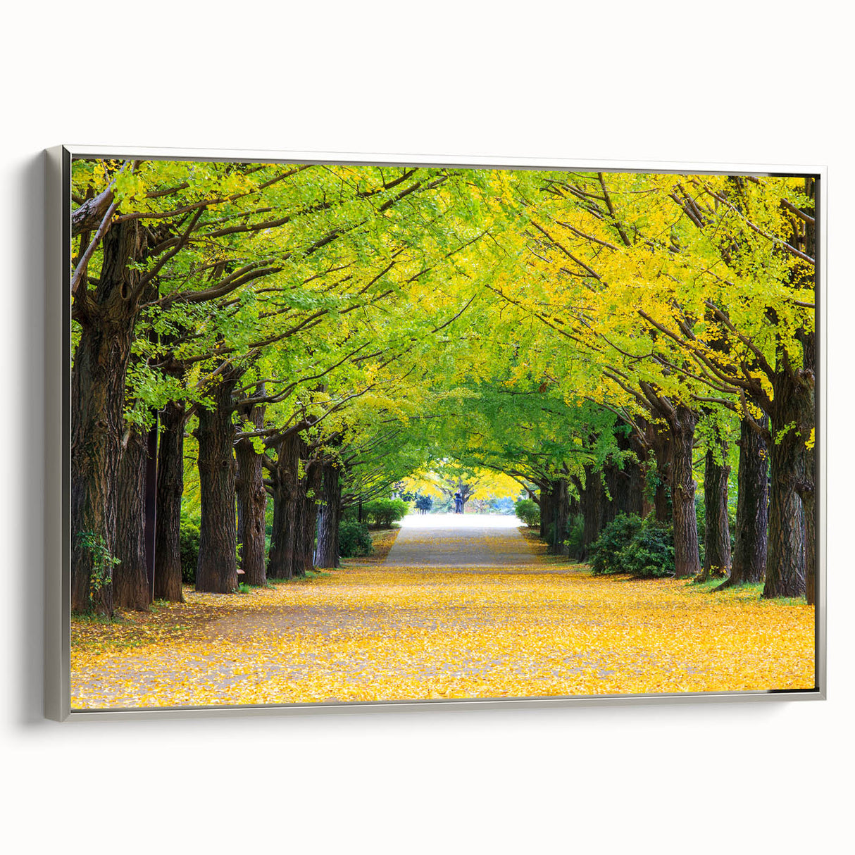 Framed canvas of a vintage-style Virginia landscape painting, featuring vibrant green and blue tones.