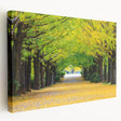 Large stretched canvas depicting a serene Virginia landscape in soft green and blue tones, ideal for kitchen wall art.