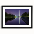 Colorful abstract art print of Washington DC monuments in vibrant hues on a large textured canvas.