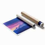 Extra large rolled print of Mount Rainier with vibrant green and blue tones.