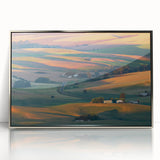 Mid-century modernist art depicting the rolling hills of Palouse.