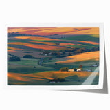 Extra large wall art featuring line art flowers, in a soft pastel palette on rolled canvas.