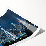 Extra large wall art featuring line art flowers in black and white, printed on rolled canvas.