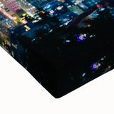 Black and white landscape art painting of Seattle skyline on large stretched canvas, suitable for bedroom wall decor.