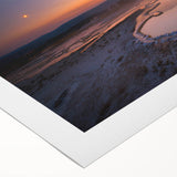 Art deco poster of Yellowstone scenery with muted earth tones on rolled canvas, suitable for dining room decor.