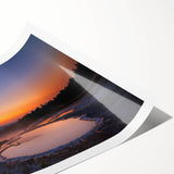 Extra large wall art featuring line art flowers in subtle pastel shades on a rolled print.