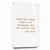 Large abstract wall art depicting fall scenery in warm orange and red tones, acrylic print.