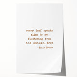 Extra large rolled print featuring a fall-themed floral design in warm orange and red tones.