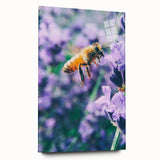 Large abstract wall art on acrylic glass featuring swirls of green and yellow, suitable for bedroom or dining room decor.