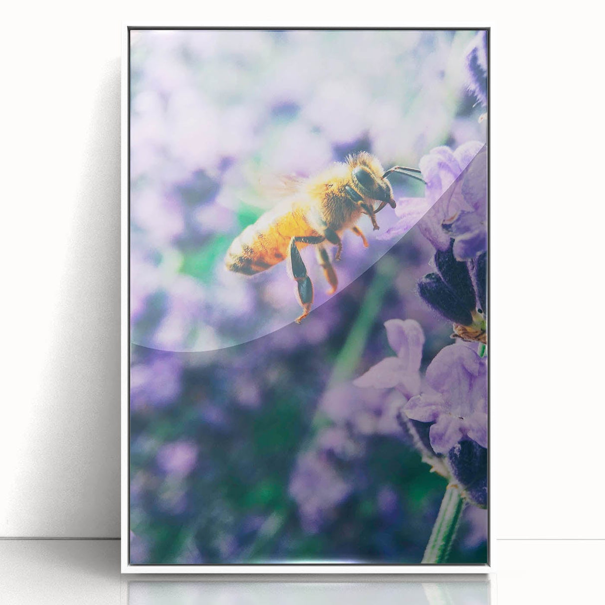 Art deco poster featuring a spring theme with pastel colors on a framed acrylic, ideal for nursery wall decor.