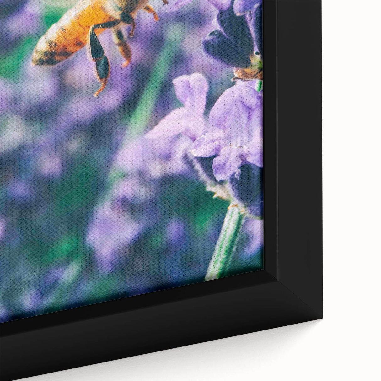 Black framed canvas featuring a textured, colorful abstract design, ideal for extra large wall art in a living room.