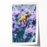 Spring floral art on rolled canvas with pastel pinks and greens, ideal for art wall dining room.