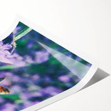 Extra large wall art featuring line art flowers in soft pastel shades on a rolled print, ideal for large living room decor.