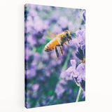 Spring-themed abstract painting on stretched canvas with pastel greens and pinks, ideal for kitchen wall art.