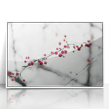 Art deco poster featuring a winter scene with muted blue and white tones on a framed acrylic, ideal for nursery wall art.