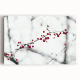Winter-themed black and white abstract art on stretched canvas, ideal for kitchen wall art.
